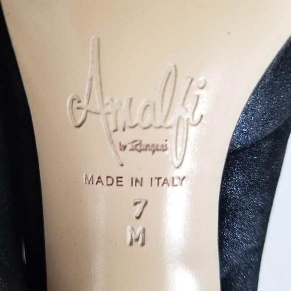 Amalfi by Rangoni Blue Black Dress Booties Heels - Picture 11 of 12